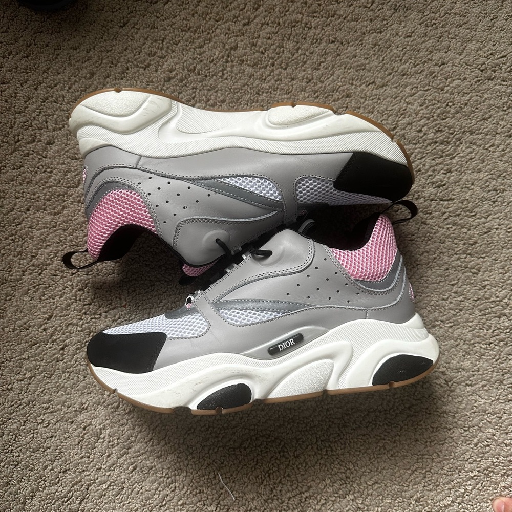 Dior Men's Chunky Sneakers in Gray, Pink, White and Black